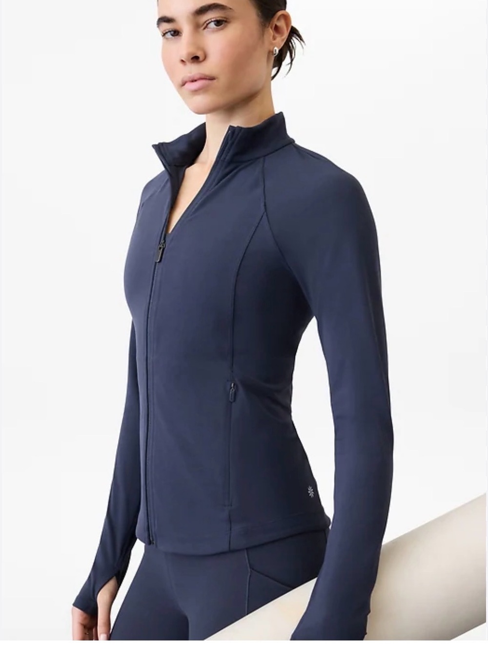 Athleta Salutation Jacket 2.0 Navy Blue XXS Powervita